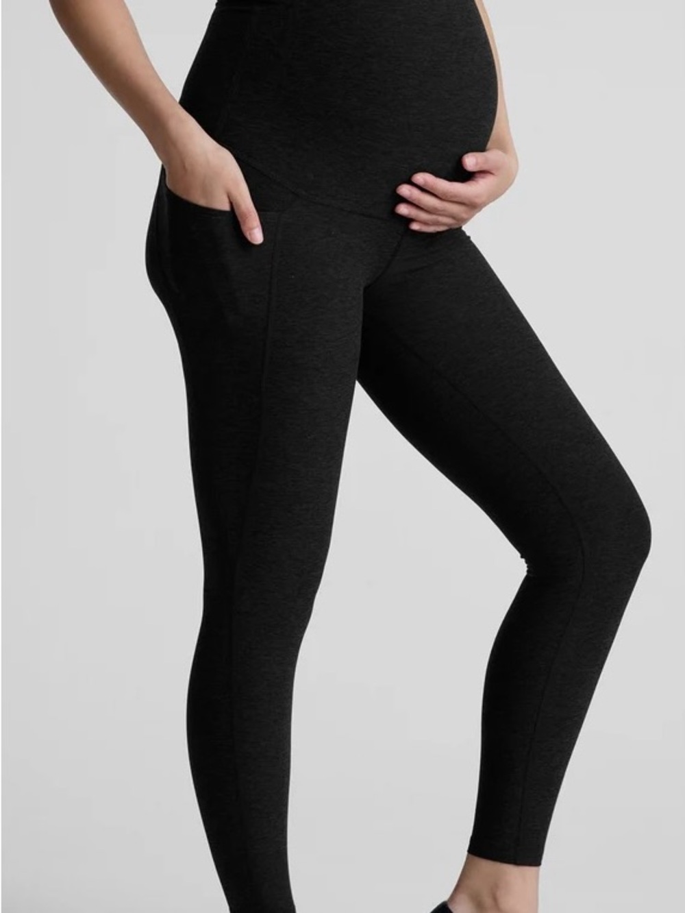 Beyond the Bump Black Maternity Leggings with Side Pocket